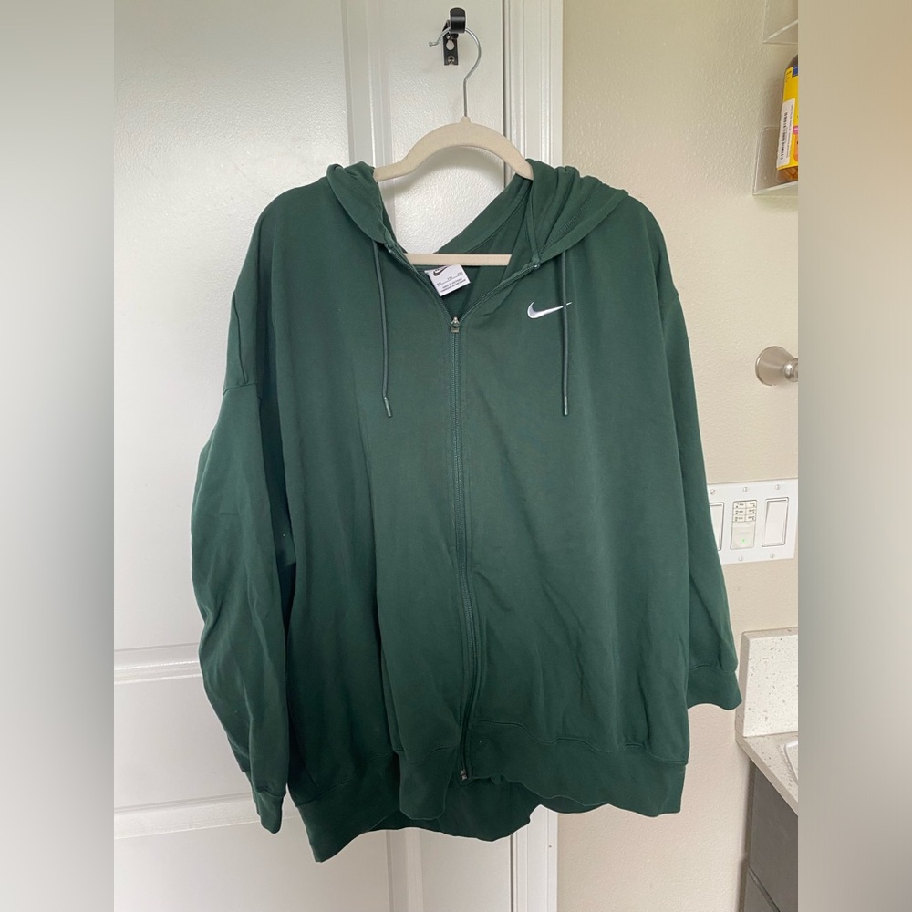 Oversized Nike Zip Up Hoodie